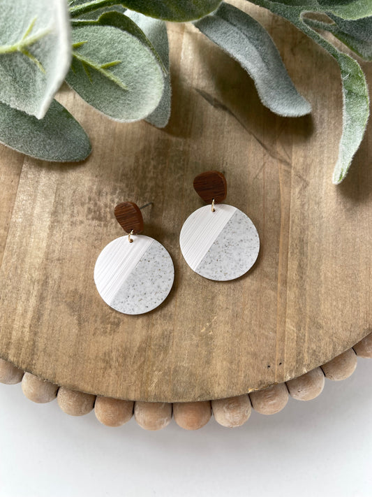 Gray & White Dangle