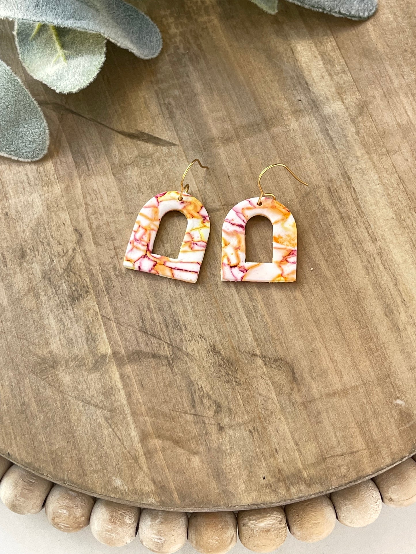 Multi-color Marble Arch Cutout Dangle