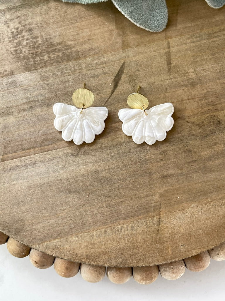 Translucent & White Stud Dangle