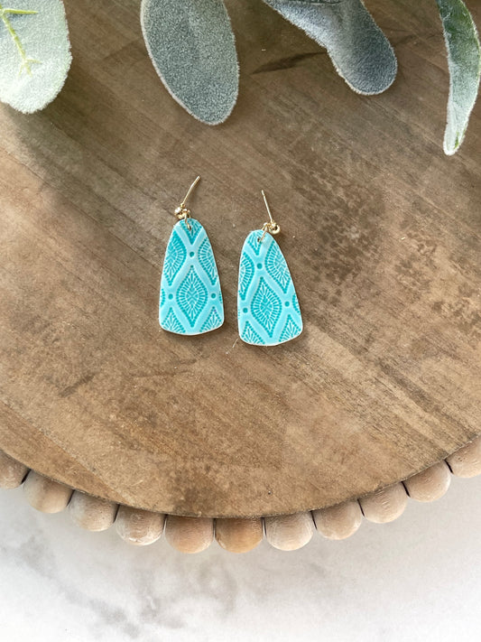 Teal Tile Dangle