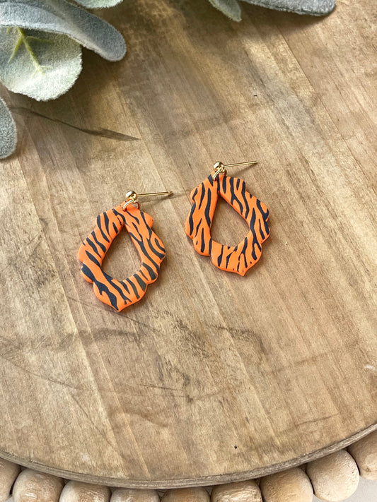 Tiger Stripe Fancy Teardrop Dangle
