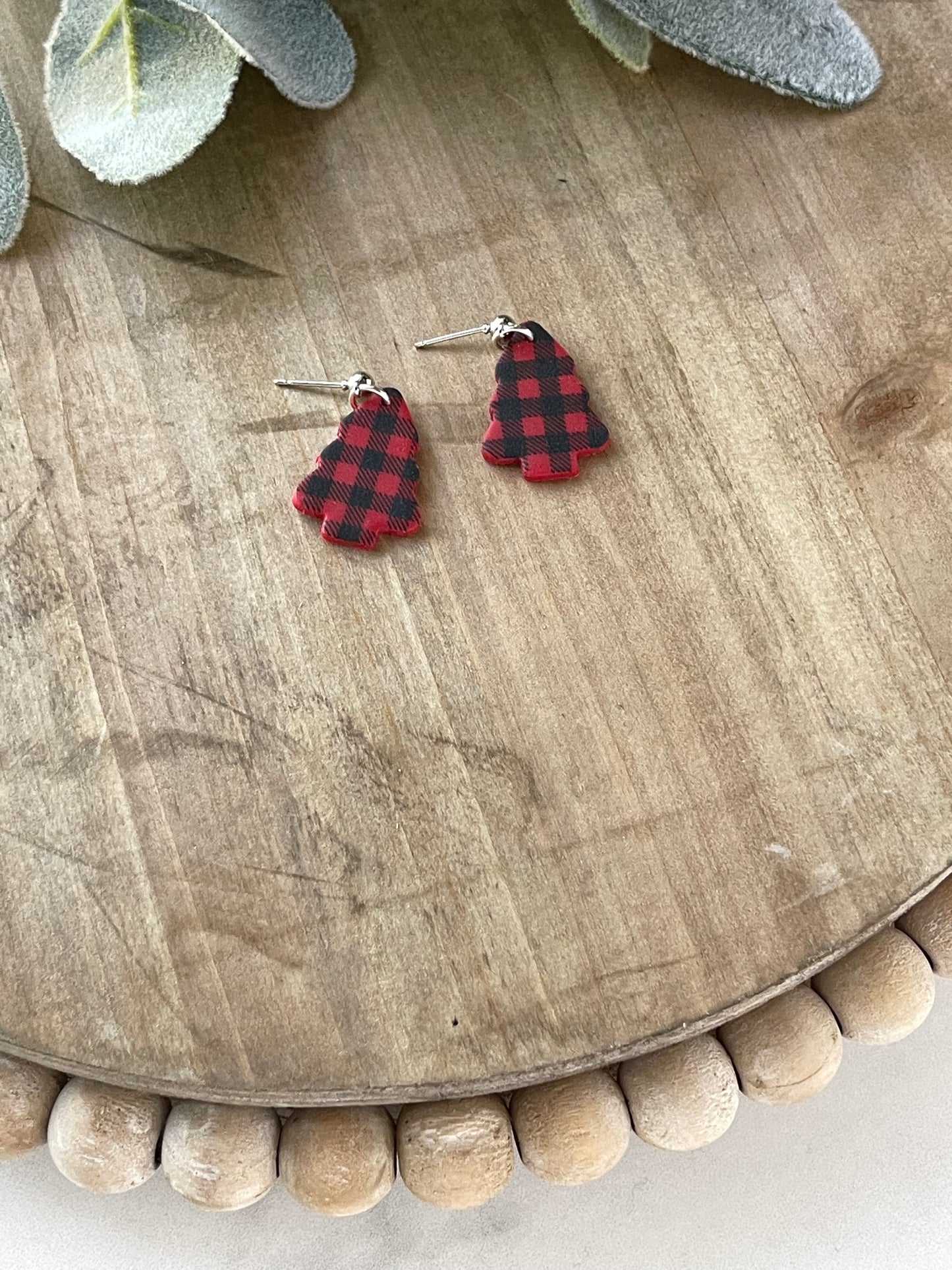Buffalo Plaid Trees Dangle