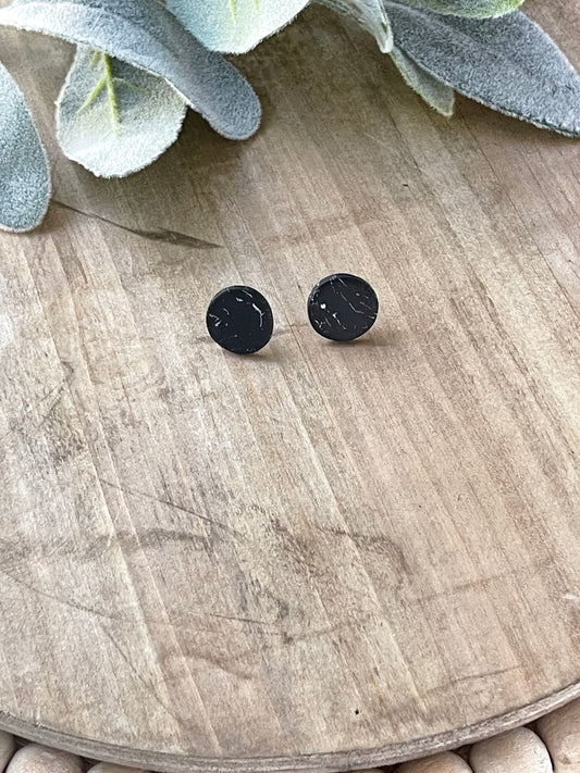 Black & White Marble Stud