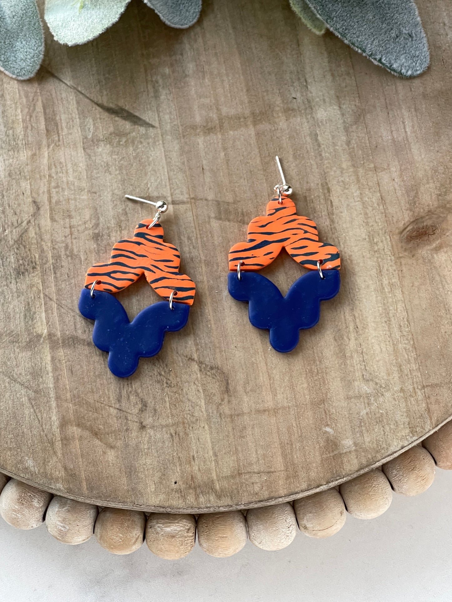 Auburn Tiger Stripe Combo Dangle
