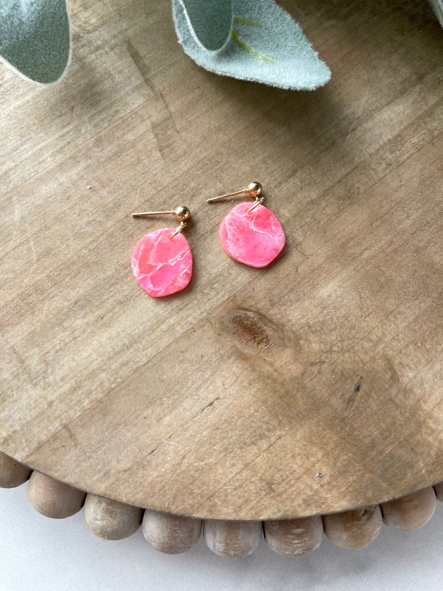 Turkish Delight Small Organic Circle Dangle
