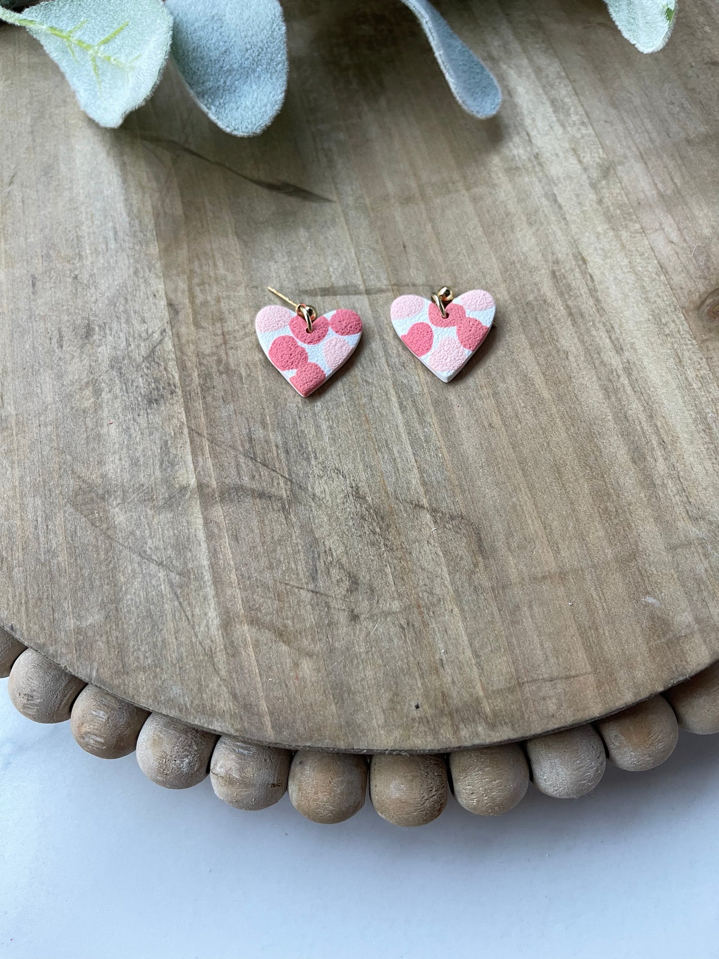 Polka Dot Hearts Dangle