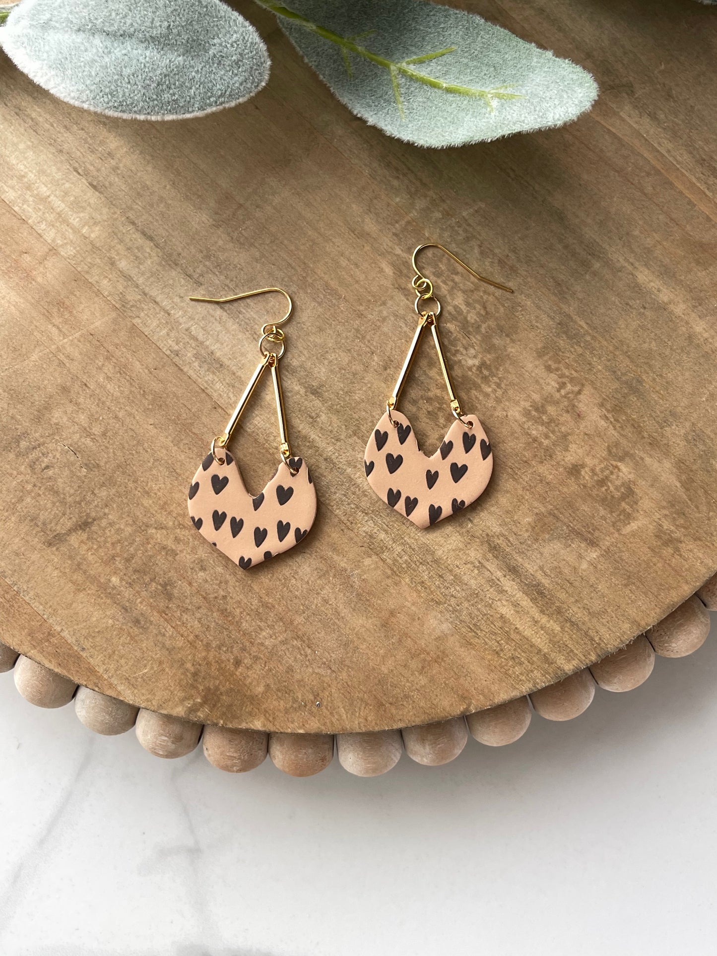 Tan with Black Hearts Collection