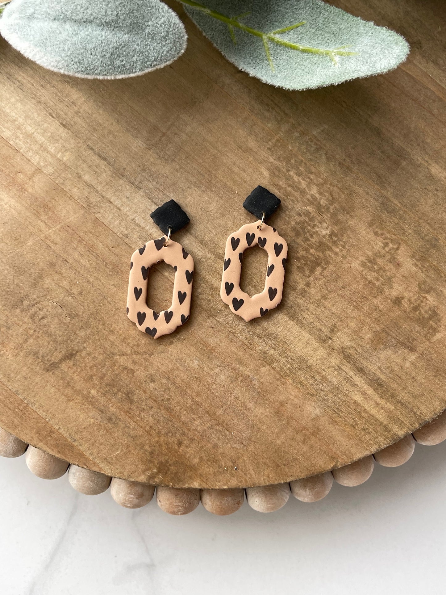 Tan with Black Hearts Collection