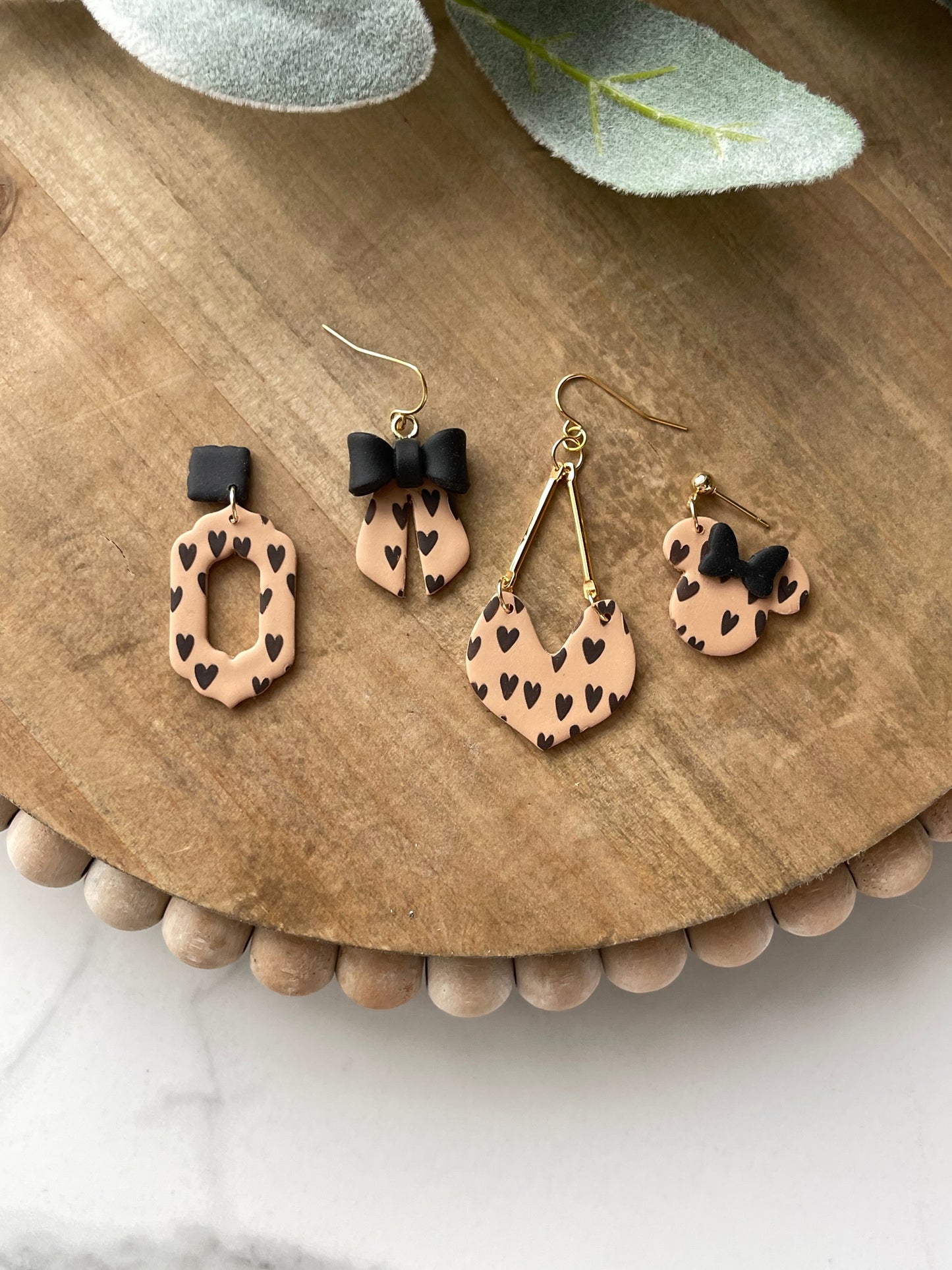 Tan with Black Hearts Collection