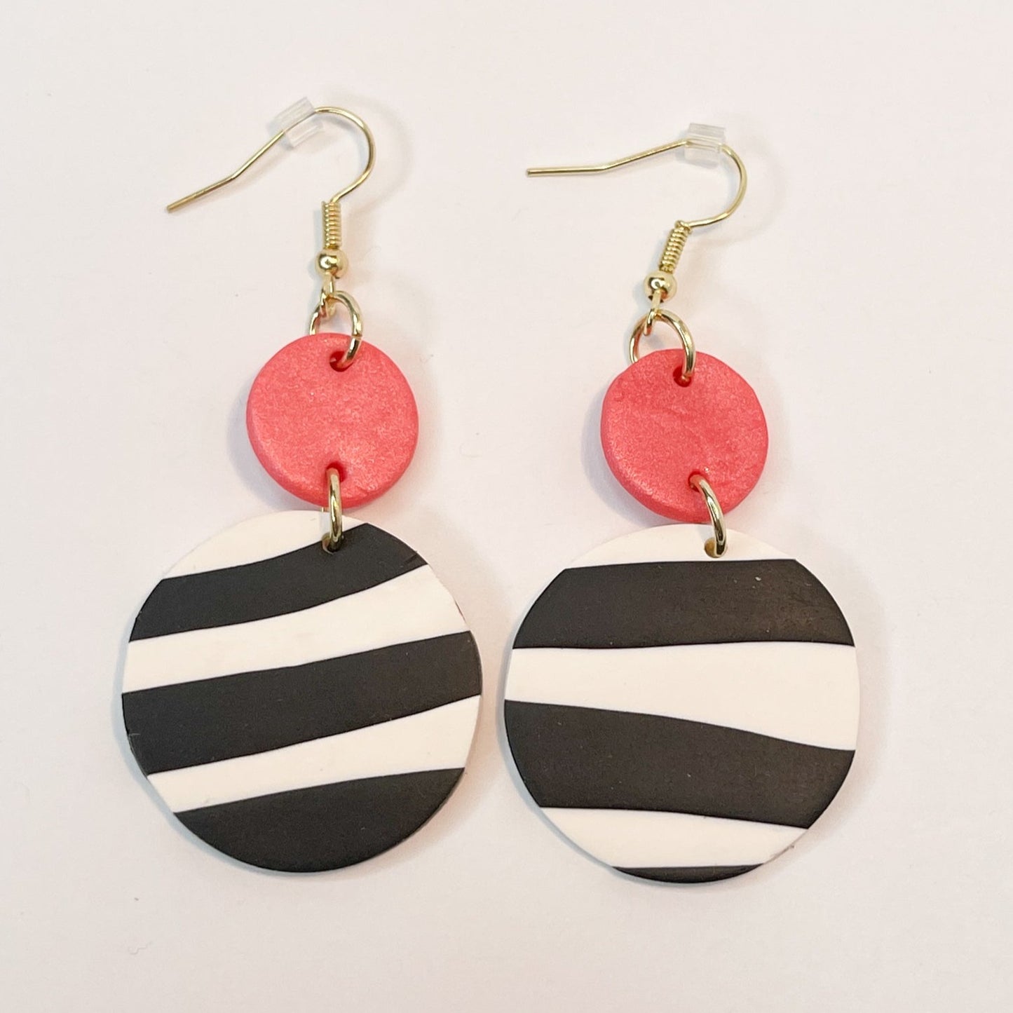 Black & White Stripe Dangle